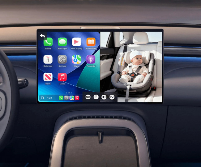 Бездротовий CarPlay/Android Auto адаптер та камера для спостереження за дитиною  Ottocast Cabin Care